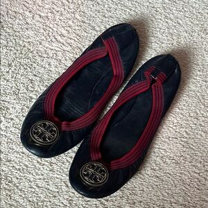 Tory Burch Navy Blue Ballet Flats